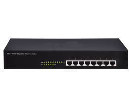 8口10/100mbps 非管理型poe以太网交换机
